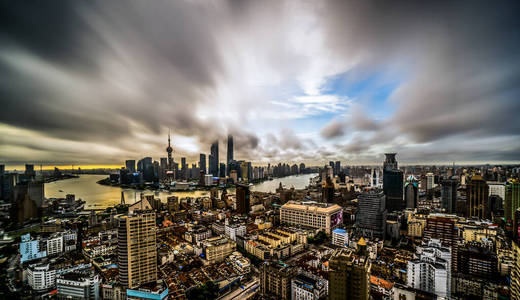 旅行 上海 黄昏 宫殿 夜景 移动 居民 傍晚 中国人 投资