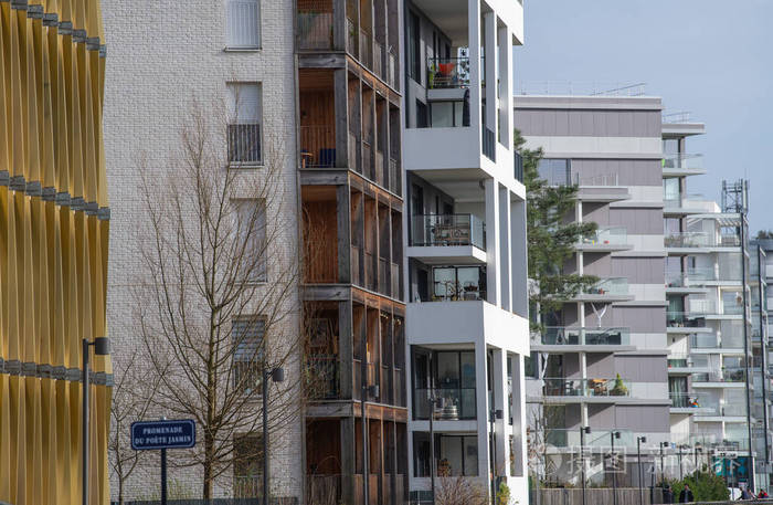 波尔多波尔多市的住宅区现代化的公寓楼