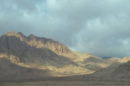 小山 全景图 亚洲 天空 情绪 砂岩 佩特拉