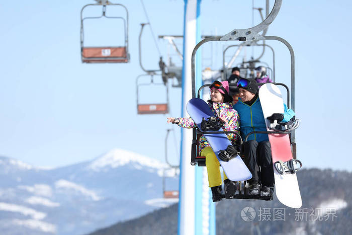 冒险 假日 滑雪板 自然 休息 冬季 成人 在一起 滑雪