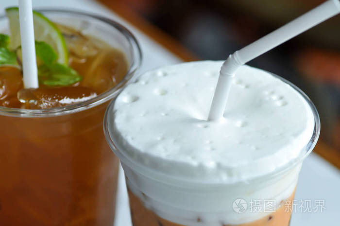 饮料 蜂蜜 果汁 塑料 冷饮 酸的 泰语 服务 芒果 稻草