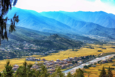 风景 房子 亚洲 小山 环境 城市景观 村庄 山谷 天气