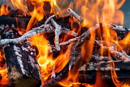 木材 篝火 温暖的 余烬 火焰 特写镜头 热的 自然 夏天