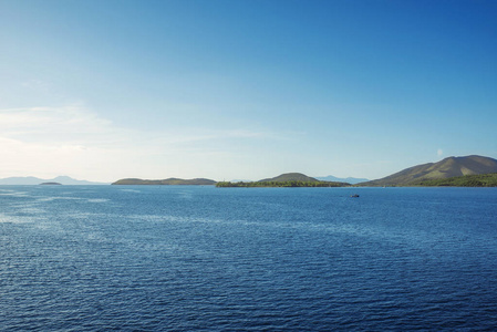 夏天 地中海 海岸线 科孚 假期 岩石 海景 太阳 沿海