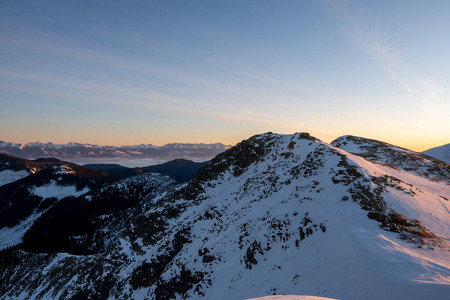 旅行 自然 冬天 日出 全景图 天空 早晨 风景 阿尔卑斯山