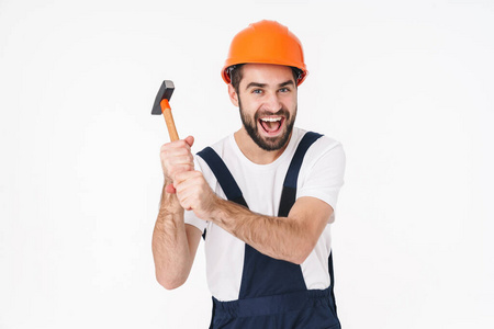 工程师 木匠 白种人 工人 修理 工程 建筑师 制服 铁锤