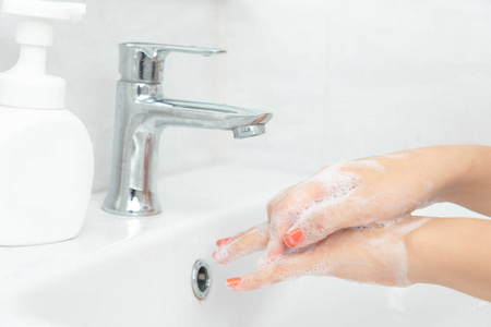 女人 照顾 身体 肥皂 洗手间 保护 皮肤 好的 运行 个人的
