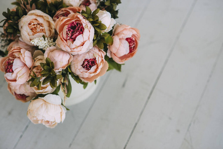 浪漫 花束 粉红色 颜色 开花 庆祝 婚礼 仪式 美丽的