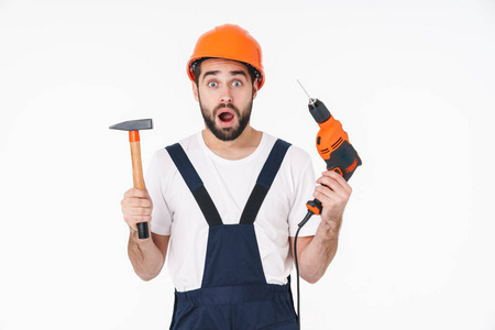 安全 训练 男人 木匠 职业 工作 修理 工人 惊讶 商业