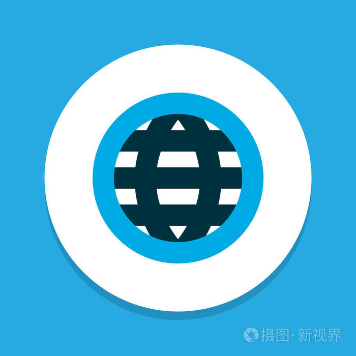 地球图标彩色符号优质隔离土元素时尚风格