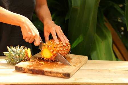 饮食 自然 切片 菠萝 农业 特写镜头 水果 素食主义者