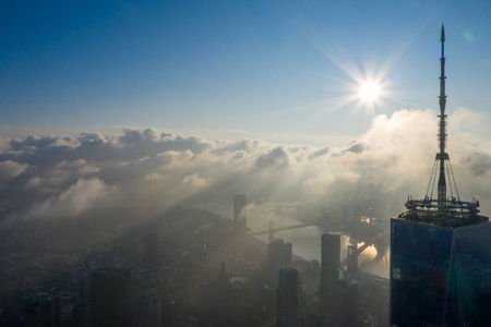 约克 世贸中心 无人机 旅行 新的 全景图 美国 外部 建筑学