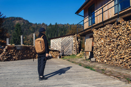 旅游业 照片 假期 自由 摄影 天空 男人 小山 自然 射击