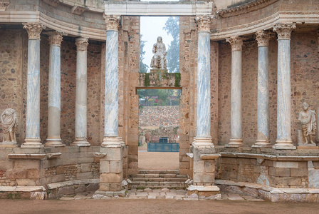 遗产 旅行 文化 旅游业 天空 古老的 古董 罗马人 废墟