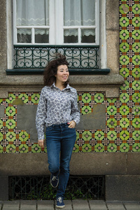 波尔图 幸福 欧洲 夏天 运输 葡萄牙 摄影 外部 女人