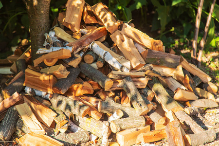 燃烧 能量 橡树 堆栈 燃料 冬天 分裂 古老的 木材 建设