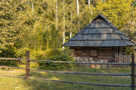 环境 美丽的 季节 房子 栅栏 建设 木材 森林 花园 建筑