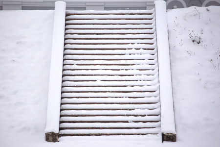 楼梯 天气 冬天 建筑学 风景 降雪 街道 城市 自然 危险的