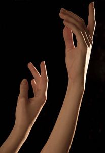 女孩 舞者 复杂 美丽的 手指 艺术 女人 皮肤 演播室