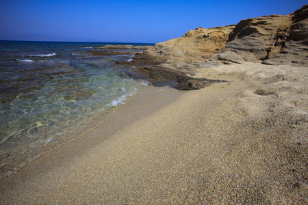 纳克索斯 自行车 海岸 沿海 海滩 岛屿 岩石 希腊 爱琴海