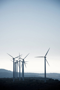 乡村 发电机 生产 权力 风景 螺旋桨 能量 风力 创新
