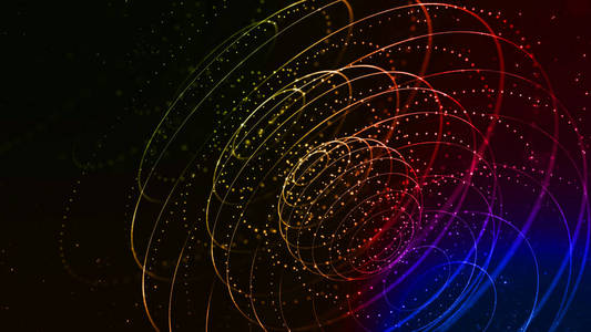 渐变色运动设计背景.蓝-红-绿.圆形结构照片