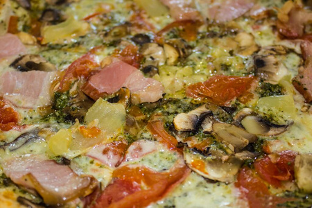 美味的 披萨 意大利语 小吃 番茄 糕点 蘑菇 培根 纹理