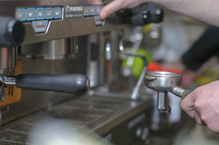 商店 泡沫 研磨机 卡布奇诺 拿铁 地面 早晨 浓缩咖啡