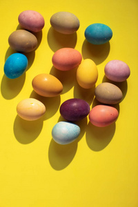 自制 染料 染色 春天 假日 食物 庆祝 鸡蛋 复活节 着色