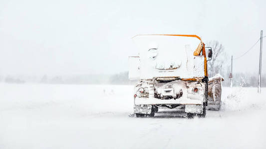 气候 降雪 街道 工作 去除 公路 机器 维修 寒冷的 雪犁