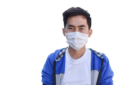 烟雾 面具 面对 亚洲 健康 危险 过敏 环境 污染 男人