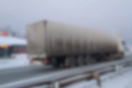 暴风雪 寒冷的 卡车 货运 国家 天气 旅行 街道 暴风雨