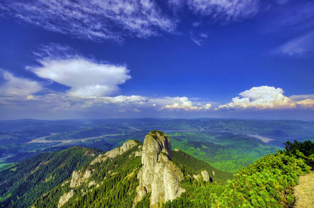 旅游业 全景图 喀尔巴阡山 徒步旅行 高的 小山 风景 美丽的