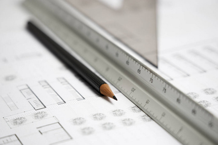 打印 建筑学 绘画 铅笔 起草 办公室 纸张 新的 设计师