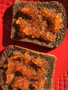 海鲜 三明治 盘子 面包 食物 鱼子酱 饮食 早晨 早餐