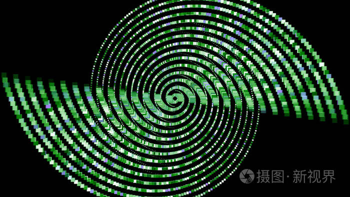 黑色背景上旋转的方形螺旋动画动画黑色背景上的重复正方形的循环3d