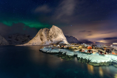 挪威 斯堪的纳维亚 旅行 风景 旅游业 傍晚 天文学 照明