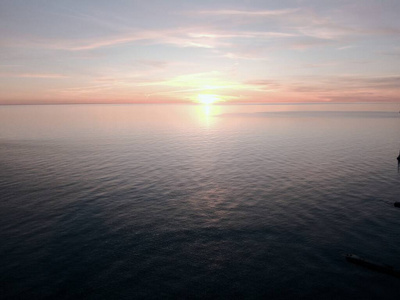 美女 自然 太阳 傍晚 阳光 反射 地平线 夏天 海滩 假日