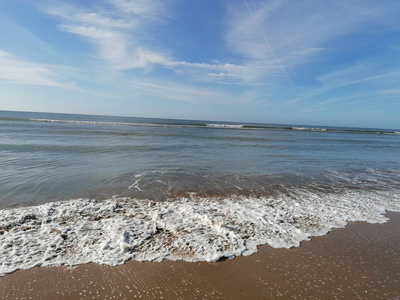 地平线 海岸线 旅游业 假日 海滩 风景 天空 波动 日落