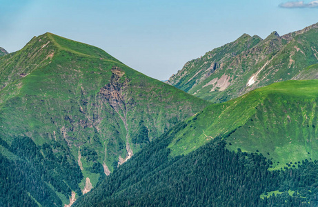 美女 美丽的 风景 欧洲 场景 岩石 高的 假期 山谷 徒步旅行