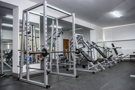 权力 健身房 金属 举起 适合 重量 杠铃 训练 机器 建造
