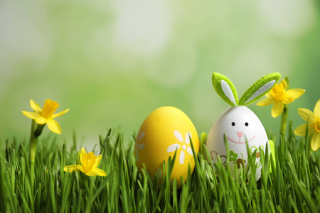 礼物 春天 花的 兔子 鸡蛋 卡片 四月 传统 复活节 季节