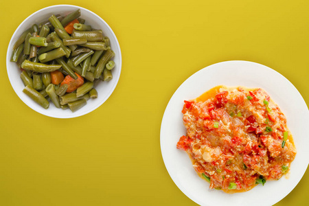 美味的 烹饪 蔬菜 午餐 番茄 西芹 美食家 盘子 食物