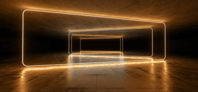 激光 致使 房间 隧道 俱乐部 反射 科学 门户 空的 霓虹灯