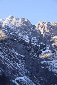 欧洲 风景 德国 岩石 冬天 乡村 徒步旅行 峡湾 阿尔卑斯山