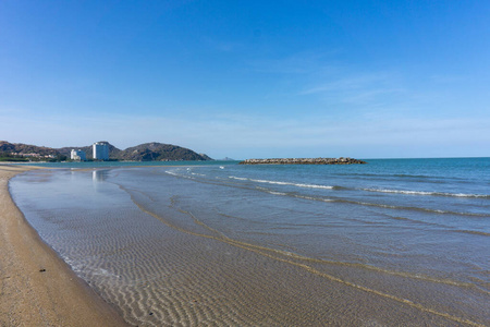 全景 夏季 天堂 海洋 沿海 美女 地平线 波动 蓝天 旅游业