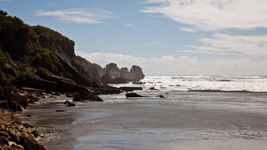 风景 岩石 冲浪 自然 海滩 峭壁 海岸 悬崖 海洋 石头