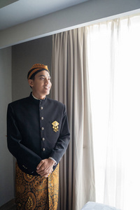 简单的颜色vectograp矢量图印度尼西亚人蜡防印花法主题,蜡防印花法是