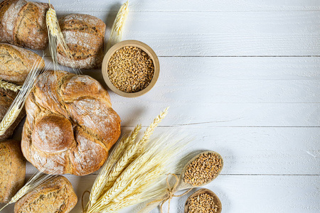 饮食 桌子 糕点 种子 粮食 面包 食物 燕麦 小麦 特写镜头