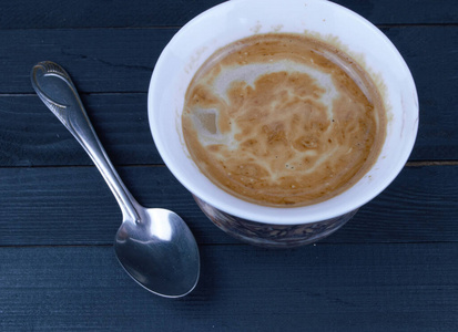 勺子 浓缩咖啡 桌子 泡沫 杯子 牛奶 咖啡馆 咖啡 巧克力